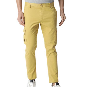 Pantalon cargo pour homme au style unique, sur mesure, coupe droite, design décontracté léger, tissu en toile et option de logo personnalisé - Product Image 1