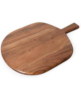 Tabla de Cortar Redonda de Madera de Acacia para Cocina, Tabla de Cortar Elegante con Mango para Encimera, Carne, Pan, Charcutería - Product Image 4