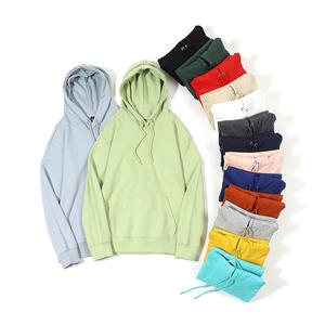 Sudadera de lujo con estampado personalizado de lana pesada en blanco de gran tamaño 400gsm 100% algodón Unisex cuello redondo sudaderas con capucha - Product Image 1