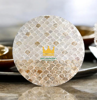Venta al por mayor de Vietnam Artículos para el hogar Mesa hecha a mano Seashell Bandeja para servir Tablemat Precio barato