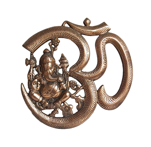 Modern Design Metal Ganesha Idol Wall Hanging Statue for Diwali Festivities <b>Mandir</b> Wall or Door Decor Gift Giving - Product Image 1