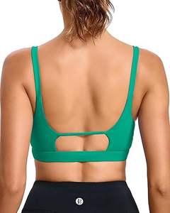 Soutien-gorge de sport sans bretelles pour femme, 100 % nylon, haute performance, avec logo frontal, motif personnalisé, respirant, qualité supérieure, prix d'usine - Product Image 2