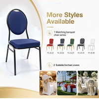 Chaise de banquet en velours noir premium avec dossier rond personnalisé pour réunions, mariages, hôtels, restaurants et événements