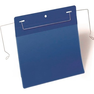 Dark Blue Document Wallets (DIN <b>A5</b> Landscape 50 Pack W210xH148mm Flexible Wire <b>Frame</b> Durable) - Product Image 1