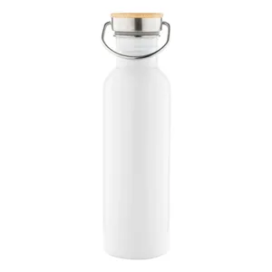 Borraccia Personalizzata Promozionale in Acciaio e Bambù - Product Image 1