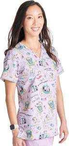 Vaslcare 2025, conjunto de uniformes de hospital para mujer con estampado personalizado, camisetas y pantalones de lona suaves y acogedores con bolsillos, uniformes de enfermera - Product Image 4