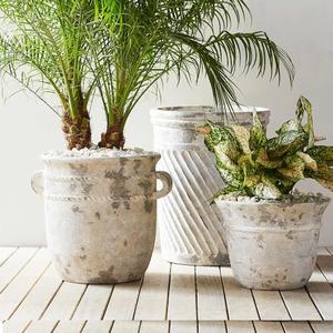 Maceta de flores de Metal decorativa para exteriores contemporánea acanalada de Color negro para uso de decoración de jardín de hogar y Hotel - Product Image 6