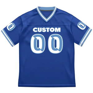 เสื้อฟุตบอลอเมริกันคุณภาพสูง ระบายอากาศได้ดี ผลิตตามสั่ง (OEM)  ชุดกีฬา พิมพ์ลายด้วยความร้อน สวมใส่สบาย ไซส์ใหญ่พิเศษ - Product Image 5