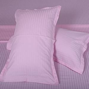 Venta al por mayor de algodón de Grado Superior satén rayas de colores sólidos Venta caliente plana ajustada colcha sábana para Hotel hogar sala de estar Decoración - Product Image 4