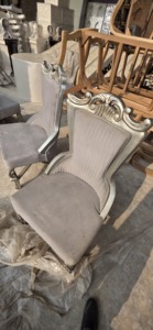 Silla de Comedor Estilo Trono Moderna Plateada, Sillas de Comedor Plegables Portátiles Acolchadas para el Hogar, Oficina y Bodas - Product Image 3