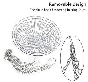 3 Tier Hanging <b>Basket</b> Heavy Duty Wire, Vegetable and Fruit <b>Storage</b> Wire Hanging <b>Baskets</b> for Kitchen Counter Space Saver, <b>Round</b> - Product Image 4