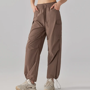 Pantalones Cargo de Pierna Ancha para Hombre con Bolsillos, Cierre de Cremallera, Cintura Elástica, para Senderismo, Tejido Cordura con Botones - Product Image 6