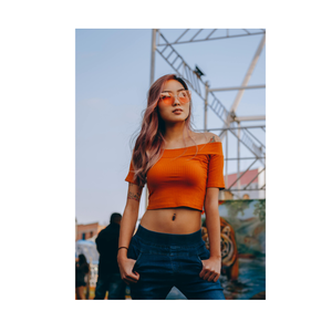 La mejor oferta, camiseta de lavado ácido de verano, Tops cortos de algodón 100% Vintage para mujer, característica Anti-Pilling de estilo corto informal de alta calidad - Product Image 1