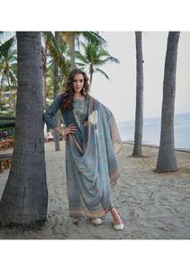 ชุดดูพัตต้าคอลเล็คชั่นอินเดียคอลเลกชันปากีสถานพิมพ์ลายดิจิทัลงานแฟนซี - Product Image 5