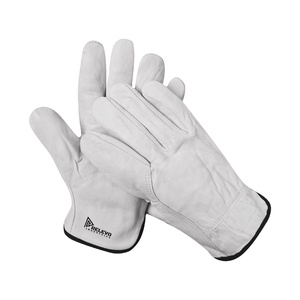 Gants de conduite blancs de haute qualité, équipement de protection, vente en gros, gants de travail en cuir pour soudeurs, gants de sécurité - Product Image 1