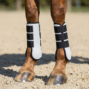Bottes de tendon en maille pour chevaux, légères, personnalisables, de haute qualité, respirantes, protectrices, pour l'équitation, l'entraînement et le quotidien - Product Image 3