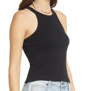 Ropa de gimnasio para mujer, camisetas sin mangas para entrenamiento para mujer, ropa deportiva con tirantes, LICRA de algodón personalizada con servicio OEM de alta demanda - Product Image 4