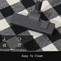 Schwarz Weiß Plaid Fußmatten Maschinen wasch bare Eingangs boden matte Absorbent Rutsch feste Dirt Trapper Tür matte