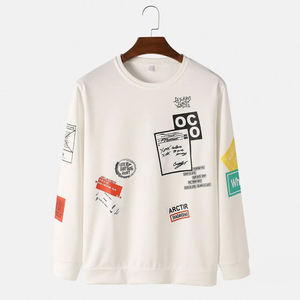 เสื้อสเวตเตอร์แบบสวมศีรษะของผู้ชายเสื้อสเวตเตอร์ระบายอากาศได้ดีปักโลโก้เสื้อผ้าฤดูหนาวดีไซน์พิมพ์ลาย - Product Image 1