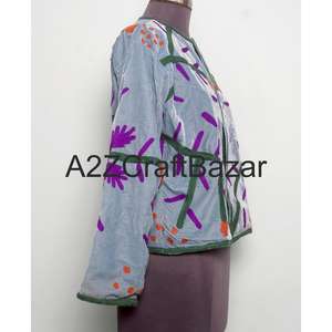 Handmade Embroidered Velvet <b>Women's</b> Winter <b>Jacket</b> Breathable Artisan Crafted Ethnic Wear <b>for</b> Autumn <b>Weddings</b> Party Events - Product Image 4
