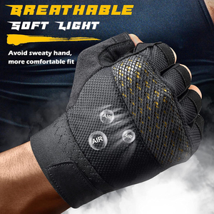 ถุงมือออกกำลังกายน้ำหนักเบาแบบไม่มีนิ้วสำหรับผู้ชายและผู้หญิงถุงมือออกกำลังกายเล่นยิมออกแบบโลโก้ได้ตามต้องการ - Product Image 6