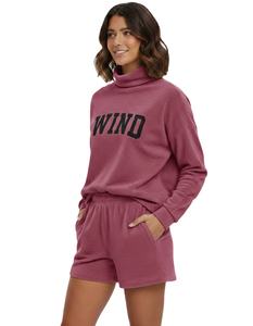 Conjunto de Pantalones Cortos y Camiseta de Cuello Alto para Mujer, de Alta Calidad, en Poliéster/Algodón Felpa, Transpirable, Informal, para Invierno, con Logotipo Personalizado - Product Image 1