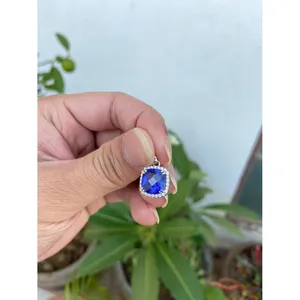 Collier en argent 925 avec cristal de tanzanite - Product Image 5