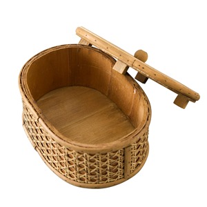 Cestas de Almacenamiento Redondas Hechas a Mano de Ratán Natural, Modernas, Ecológicas, Multifuncionales, Artex Green Earth, Hechas en Vietnam - Product Image 3