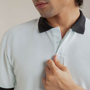 <b>Men's</b> <b>Casual</b> Plus Size Premium Streetwear for <b>Shirt</b> | Ice <b>White</b> Fabric Contrast Black Collar Cuffs Breathable Urban Lifestyle - Product Image 2