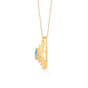 จี้เพชรซิคอนชุบทอง 18K ชุดเครื่องประดับสแตนเลสและทองแดงสุดหรู - Product Image 5