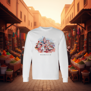 T-Shirt a Maniche Lunghe Vintage Souvenir del Marocco - Categoria Promozionale - Product Image 3