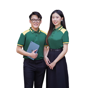 Camiseta Unisex Personalizada con Logotipo, de Poliéster/Algodón/Spandex, para Uniforme de Empresa, Vietnam ODM, Ropa de Trabajo de Manga Corta - Product Image 1