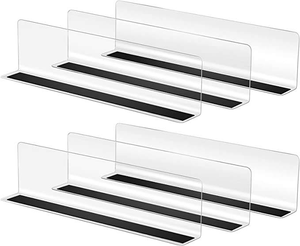 Séparateurs de rayonnages de supermarché magnétiques transparents en PVC, en forme de L, 12 cm de hauteur, double face, écologiques et légers - Product Image 2
