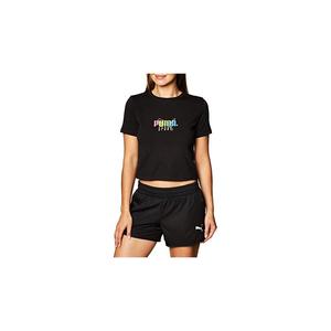 Puma Tfs Graphic Crop Top Chemises et t-shirts actifs pour femmes Couleur : Puma Black 100% authentique - Product Image 4