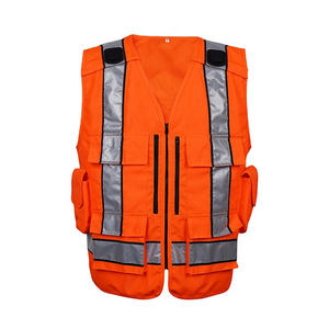 Gilet de sécurité réfléchissant haute visibilité avec poches et gilet de sécurité à fermeture éclair Vêtements unisexes Gilet réfléchissant de sécurité - Product Image 2