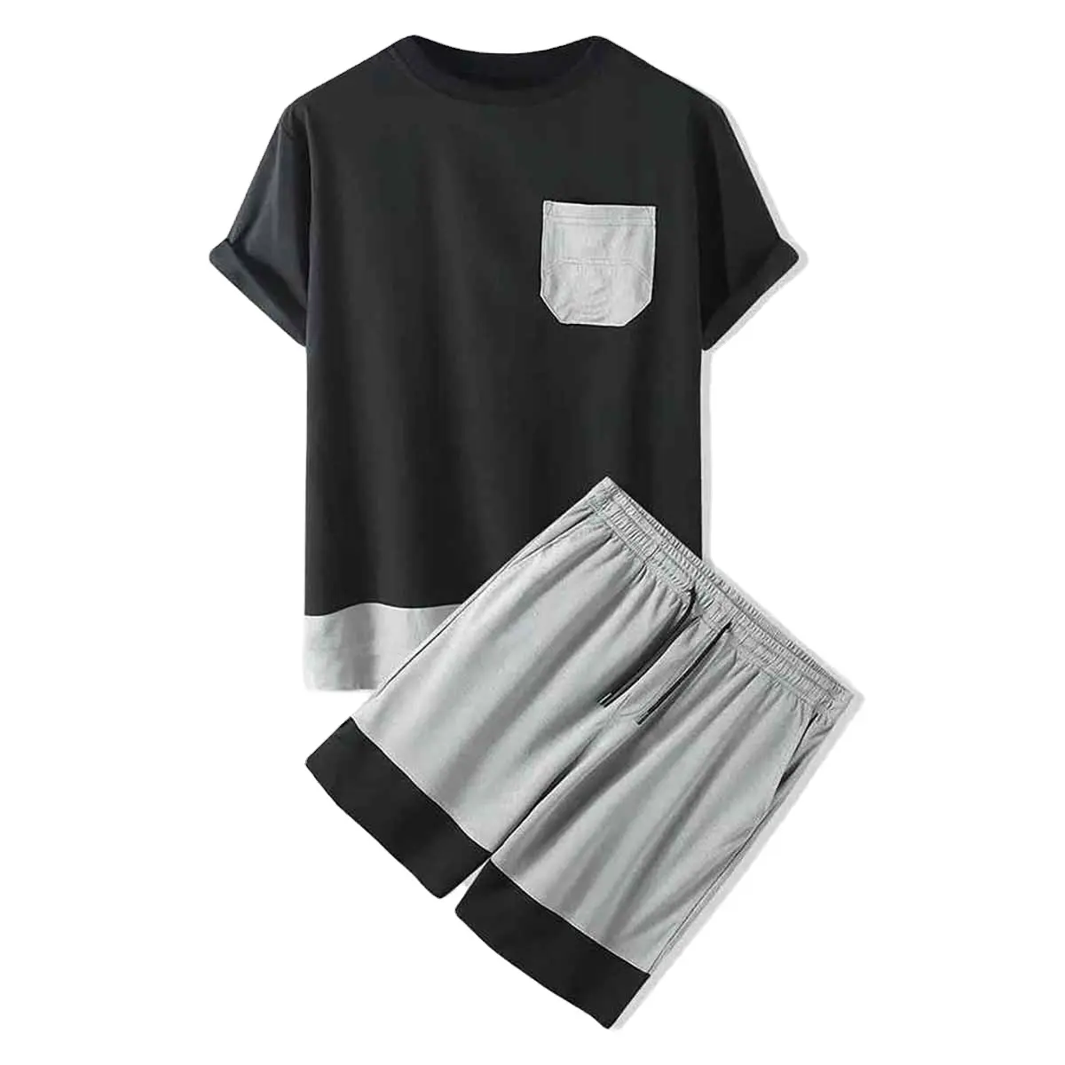 Abbigliamento sportivo da uomo personalizzato set corto estivo ricamo nuovo stile t-shirt manica corta pantaloncini Set tuta moda Casual