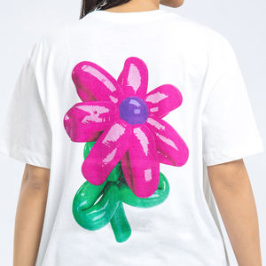 Nouveau design 2024 Slim Fit imprimé femmes t-shirts col rond femmes t-shirts fabriqués au Pakistan femmes t-shirts - Product Image 2