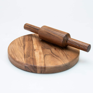 Factory Sale Custom Wooden Rolling Pin and <b>Pastry</b> <b>Boards</b> for Home Hotels and Commercial Cooking Chakla Belan Use - Product Image 4