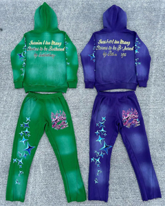 Premium <b>Men's</b> 2-Piece Casual <b>Tracksuit</b> Sublimation Hoodie and Flared Pants Printed <b>XL</b> Size Heavyweight Manufacturer Supply - Product Image 6