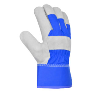 ถุงมือนิรภัยหนังวัวแยกสำหรับงานอุตสาหกรรมทนทานผ้าฝ้ายเนื้อหนาป้องกันไฟฟ้าสถิตย์ - Product Image 6