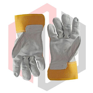 Cowhide Leather Rigger <b>Gloves</b> Split Grain Texture Tear-Resistant Breathable <b>Silicone</b>-free Powder-free Sterile Customizable - Product Image 4