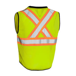 Chaleco DE SEGURIDAD reflectante de alta visibilidad para hombres, chaleco de trabajo de clase 2 de alta visibilidad para trabajo de tráfico de construcción de carreteras - Product Image 4