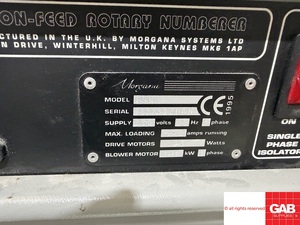 Machine à numérotation et perforation Morgana FSN d'occasion à vendre - Machine à numérotation automatique - Product Image 6