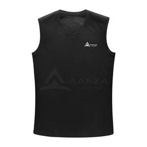 2025 T-shirt sans manches en coton 100% sur mesure pour hommes Vente en ligne de conception décontractée de haute qualité - Product Image 5
