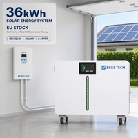 Système Solaire Domestique Compact - 36 kWh 51,2 V 720 Ah LiFePO4 ESS Domestique avec Barre Lumineuse LED et Onduleur 15 kW/30 kW pour Cabane Hors Réseau Stock UE