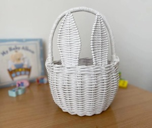 Cesta de ratán tejida en forma de oreja de conejo, cestas de almacenamiento hechas a mano, ratán natural, modernas, multifuncionales, hechas en Vietnam. - Product Image 1