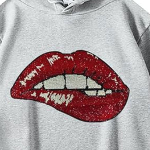 Custom Women Rhinestone Hoodie Bling Pullover Hoodie Venta al por mayor Moda Streetwear 2025 En Tamaño Adulto - Product Image 5