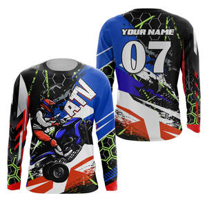 Jersey de Carreras de Manga Larga Estilo Motocross Personalizado, Material Transpirable, Producción OEM para Ropa de Motociclismo y Automovilismo - Product Image 1