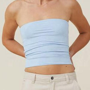 Fitness & Yoga Workout Tube <b>Tops</b> For Women's With Best Quality Material Breathable Tube <b>Tops</b> For Women's Made In Pakistan - Product Image 4