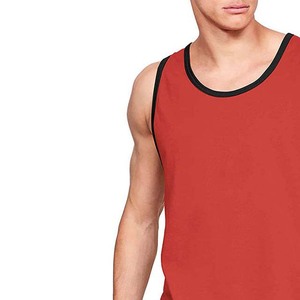 O-Neck Casual Style Sleeveless Vest Men's <b>Red</b> Solid Color Knitted <b>Tank</b> <b>Top</b> Fitness Wear Men's <b>Tank</b> <b>Tops</b> - Product Image 3